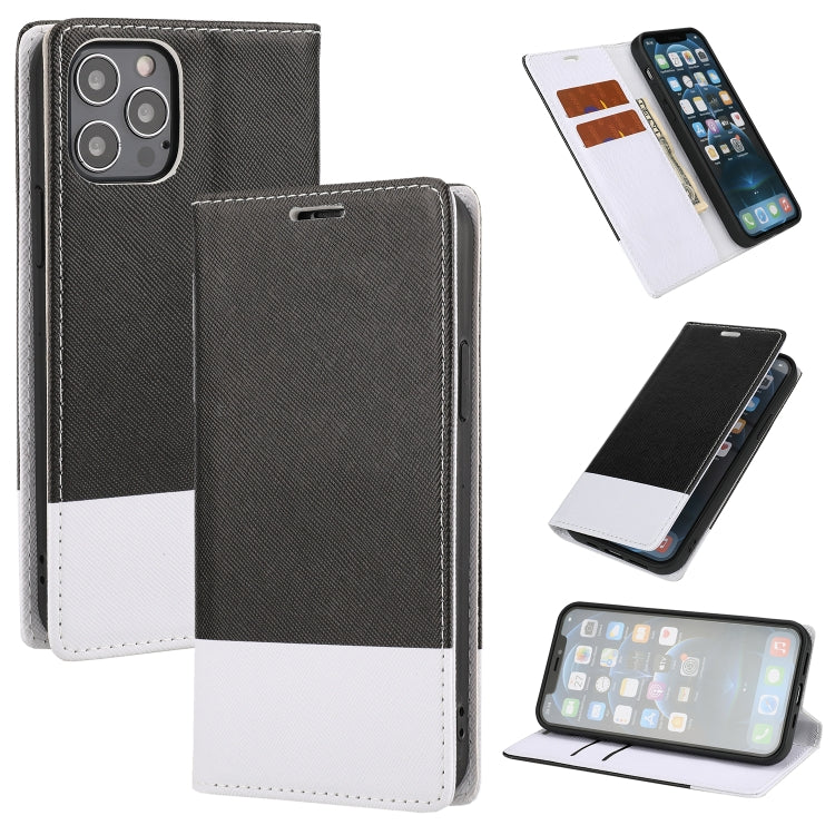 For iPhone 13 Pro Cross Texture Magnetic Horizontal Flip Leather Case with Card Slots & Holder & Wallet