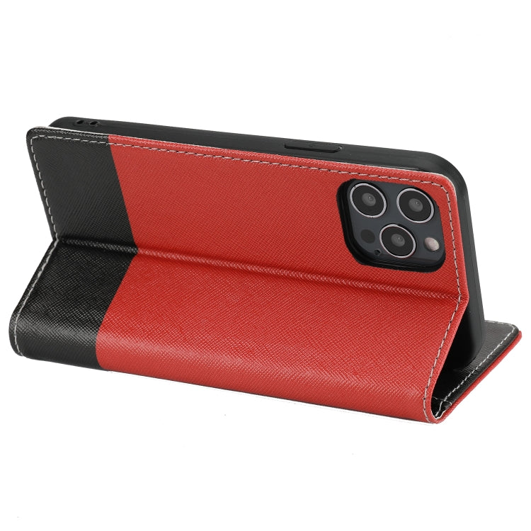 For iPhone 13 Pro Cross Texture Magnetic Horizontal Flip Leather Case with Card Slots & Holder & Wallet