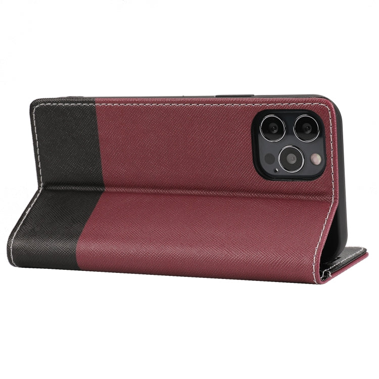 For iPhone 13 Pro Cross Texture Magnetic Horizontal Flip Leather Case with Card Slots & Holder & Wallet