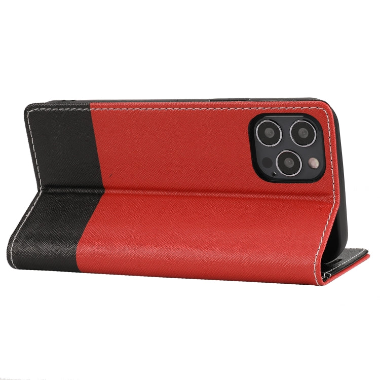 For iPhone 13 Pro Max Cross Texture Magnetic Horizontal Flip Leather Case with Card Slots & Holder & Wallet