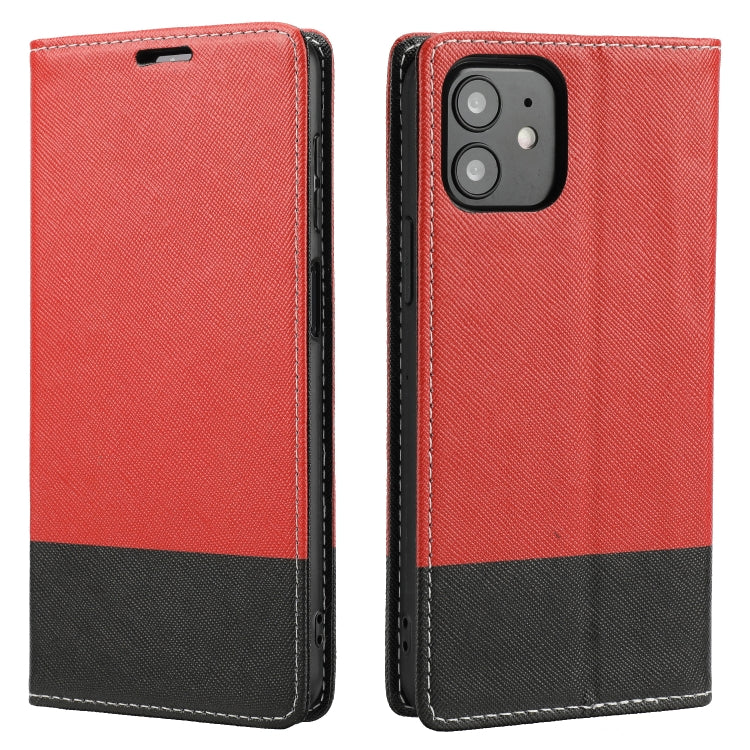 For iPhone 12 mini Cross Texture Magnetic Horizontal Flip Leather Case with Card Slots & Holder & Wallet