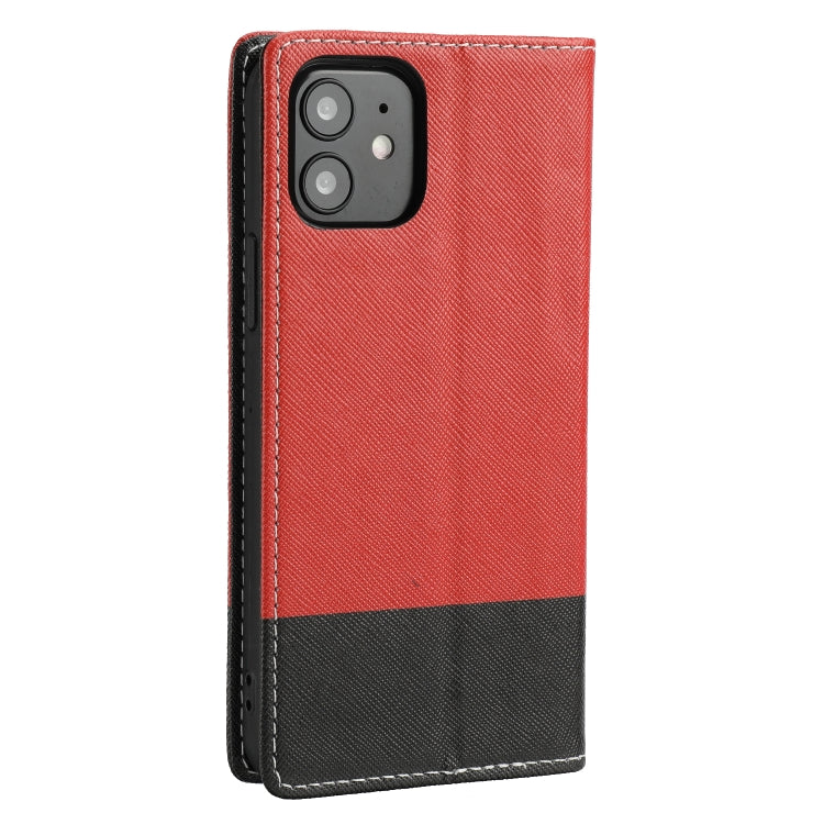 For iPhone 12 mini Cross Texture Magnetic Horizontal Flip Leather Case with Card Slots & Holder & Wallet