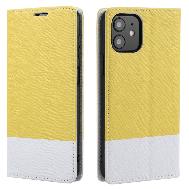 For iPhone 12 mini Cross Texture Magnetic Horizontal Flip Leather Case with Card Slots & Holder & Wallet
