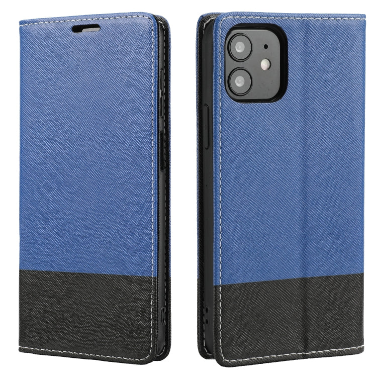 For iPhone 12 mini Cross Texture Magnetic Horizontal Flip Leather Case with Card Slots & Holder & Wallet