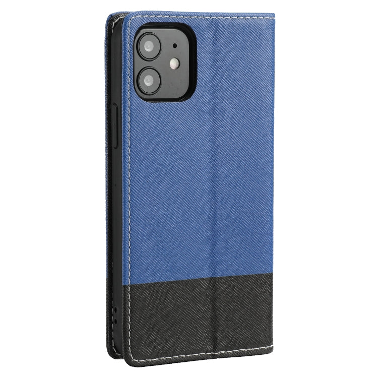 For iPhone 12 mini Cross Texture Magnetic Horizontal Flip Leather Case with Card Slots & Holder & Wallet