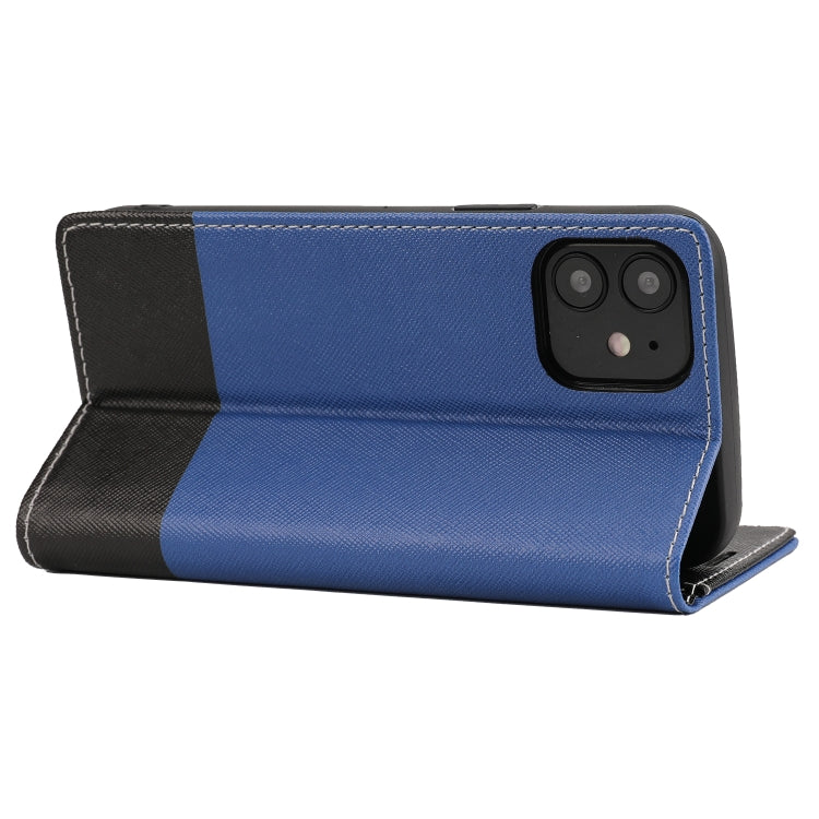 For iPhone 12 mini Cross Texture Magnetic Horizontal Flip Leather Case with Card Slots & Holder & Wallet