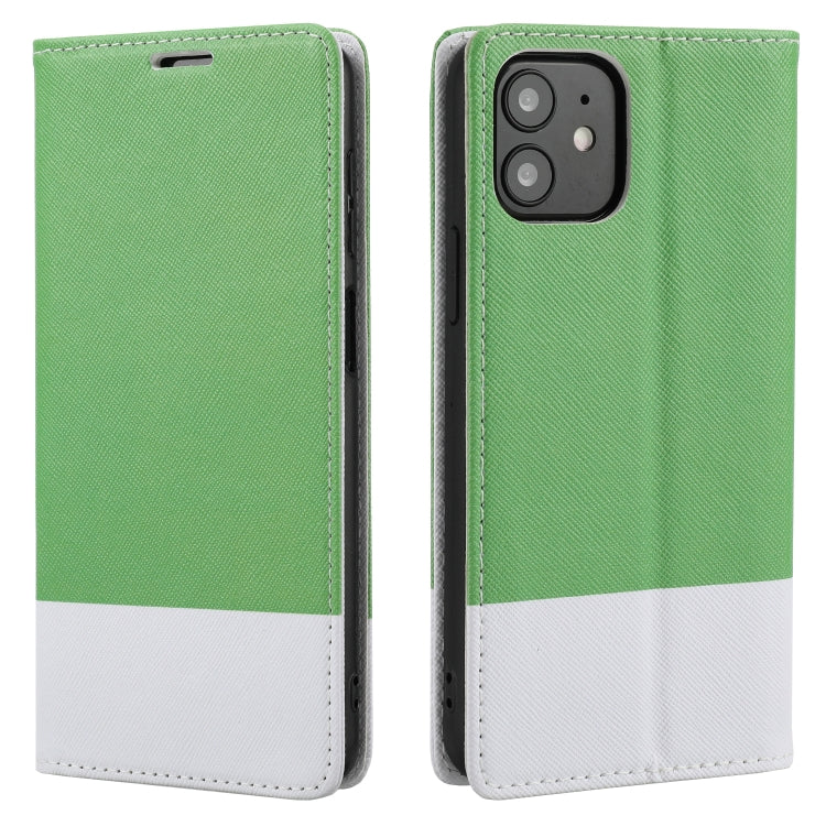 For iPhone 12 mini Cross Texture Magnetic Horizontal Flip Leather Case with Card Slots & Holder & Wallet