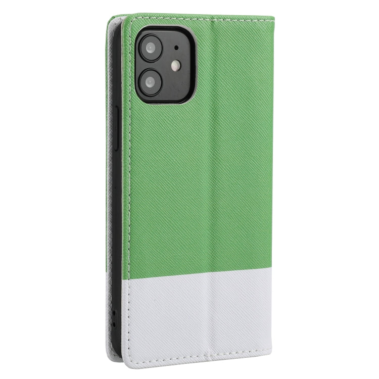 For iPhone 12 mini Cross Texture Magnetic Horizontal Flip Leather Case with Card Slots & Holder & Wallet