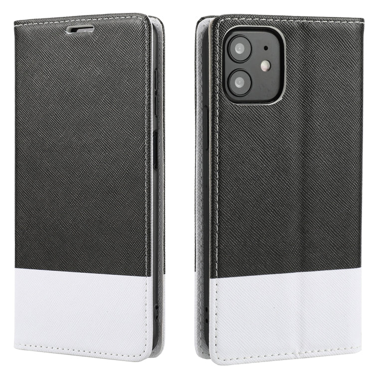 For iPhone 12 / 12 Pro Cross Texture Magnetic Horizontal Flip Leather Case with Card Slots & Holder & Wallet