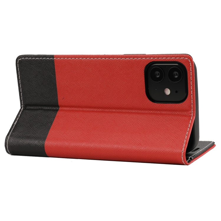 For iPhone 12 / 12 Pro Cross Texture Magnetic Horizontal Flip Leather Case with Card Slots & Holder & Wallet