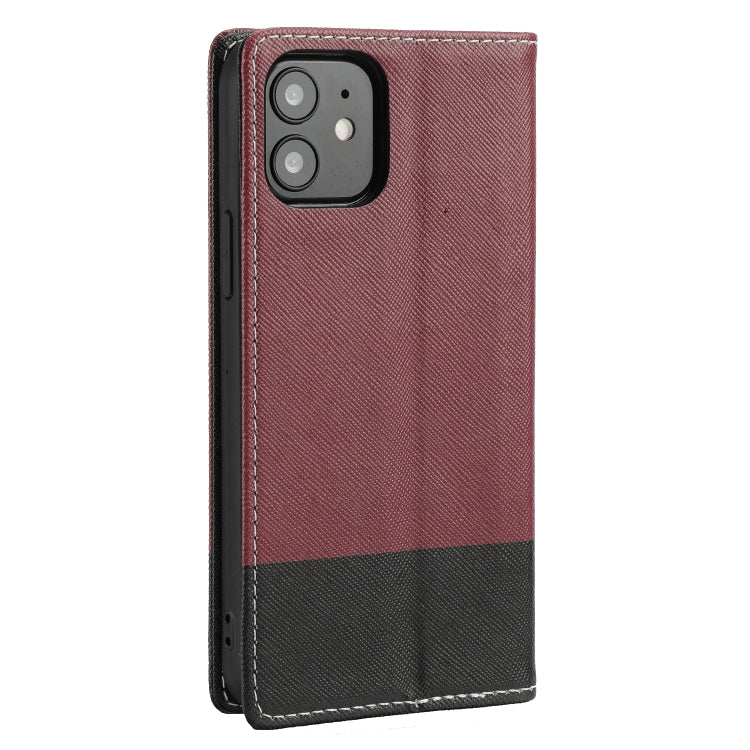 For iPhone 12 / 12 Pro Cross Texture Magnetic Horizontal Flip Leather Case with Card Slots & Holder & Wallet