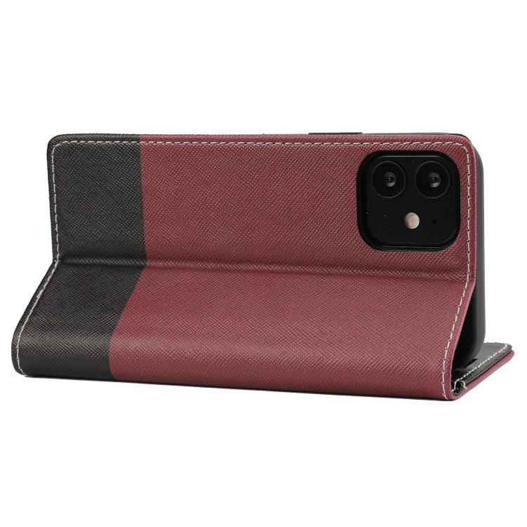 For iPhone 12 / 12 Pro Cross Texture Magnetic Horizontal Flip Leather Case with Card Slots & Holder & Wallet