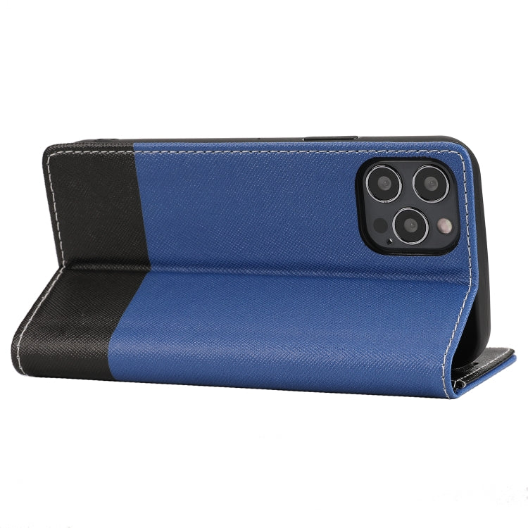 For iPhone 12 Pro Max Cross Texture Magnetic Horizontal Flip Leather Case with Card Slots & Holder & Wallet