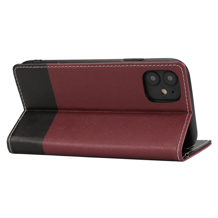 For iPhone 11 Cross Texture Magnetic Horizontal Flip Leather Case with Card Slots & Holder & Wallet