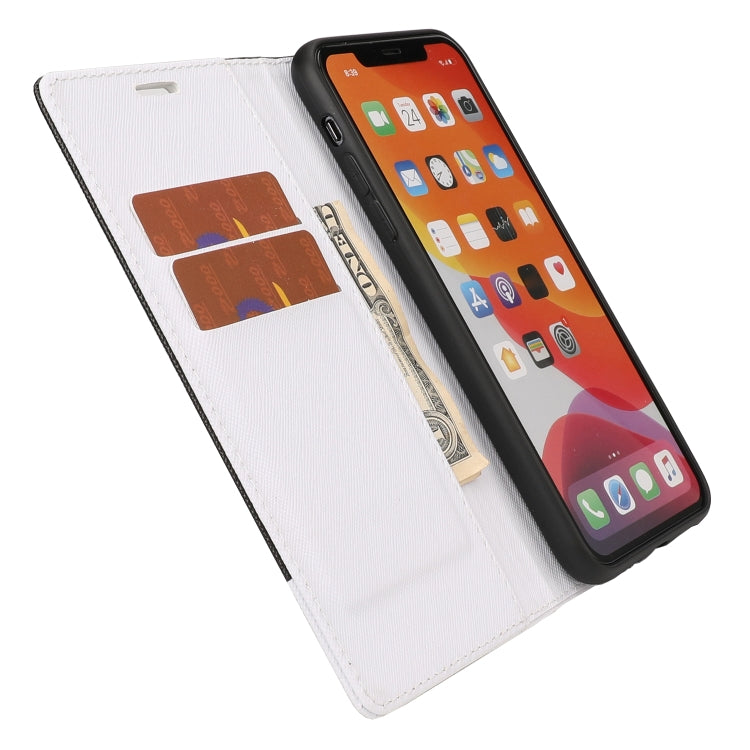 For iPhone 11 Pro Max Cross Texture Magnetic Horizontal Flip Leather Case with Card Slots & Holder & Wallet