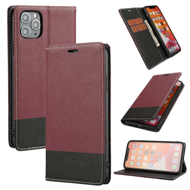For iPhone 11 Pro Max Cross Texture Magnetic Horizontal Flip Leather Case with Card Slots & Holder & Wallet