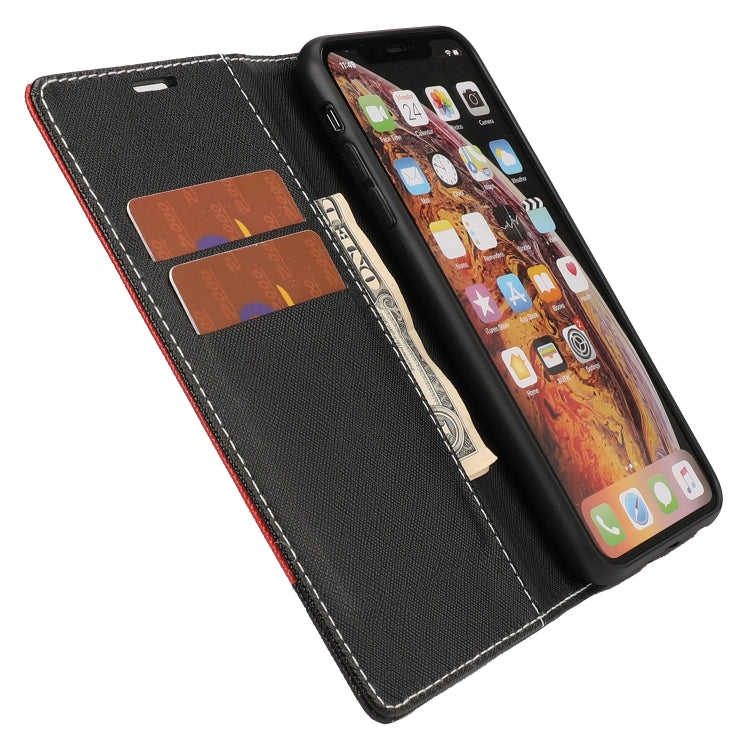 For iPhone XR Cross Texture Magnetic Horizontal Flip Leather Case with Card Slots & Holder & Wallet