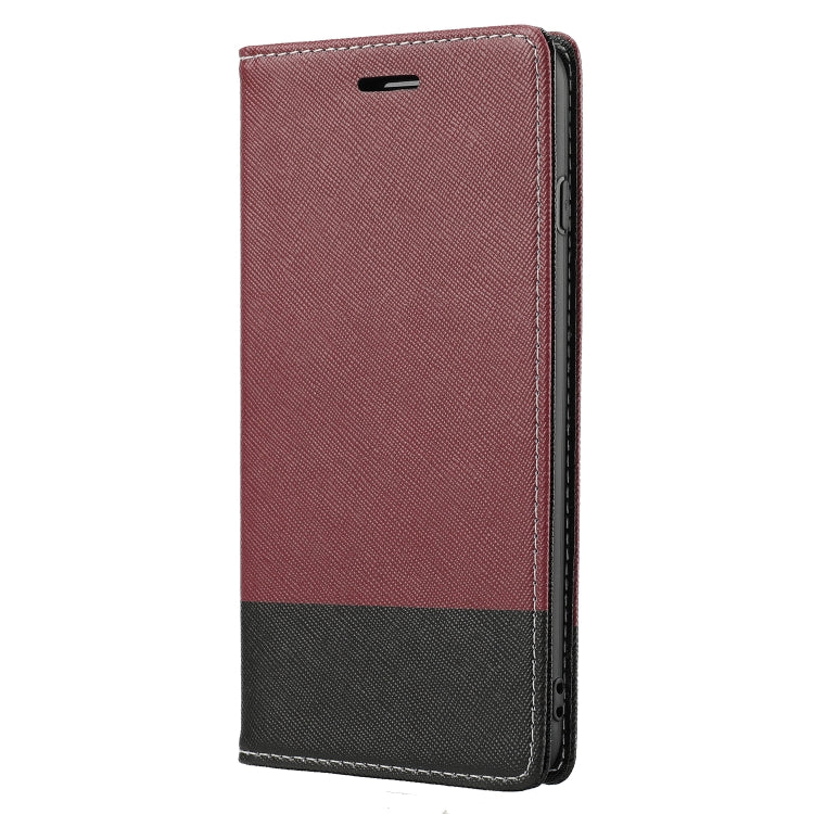 For iPhone XR Cross Texture Magnetic Horizontal Flip Leather Case with Card Slots & Holder & Wallet