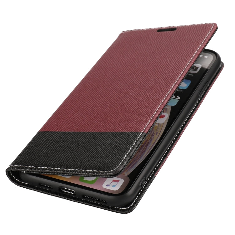 For iPhone XR Cross Texture Magnetic Horizontal Flip Leather Case with Card Slots & Holder & Wallet