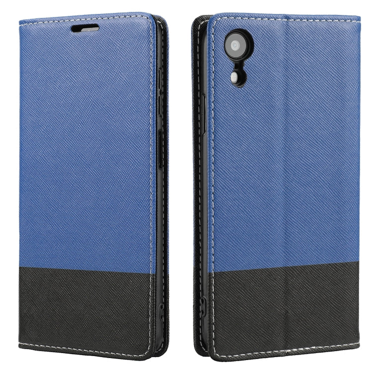 For iPhone XR Cross Texture Magnetic Horizontal Flip Leather Case with Card Slots & Holder & Wallet