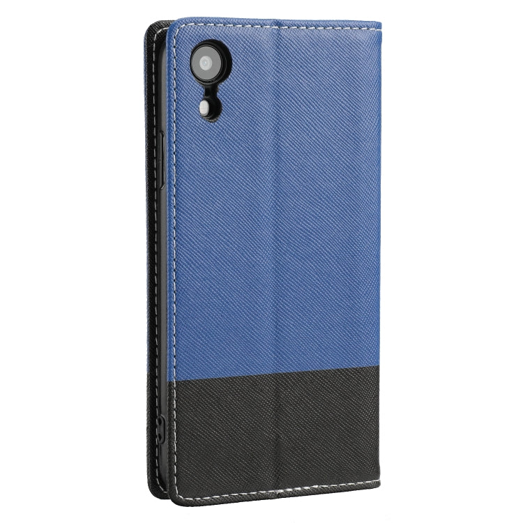 For iPhone XR Cross Texture Magnetic Horizontal Flip Leather Case with Card Slots & Holder & Wallet