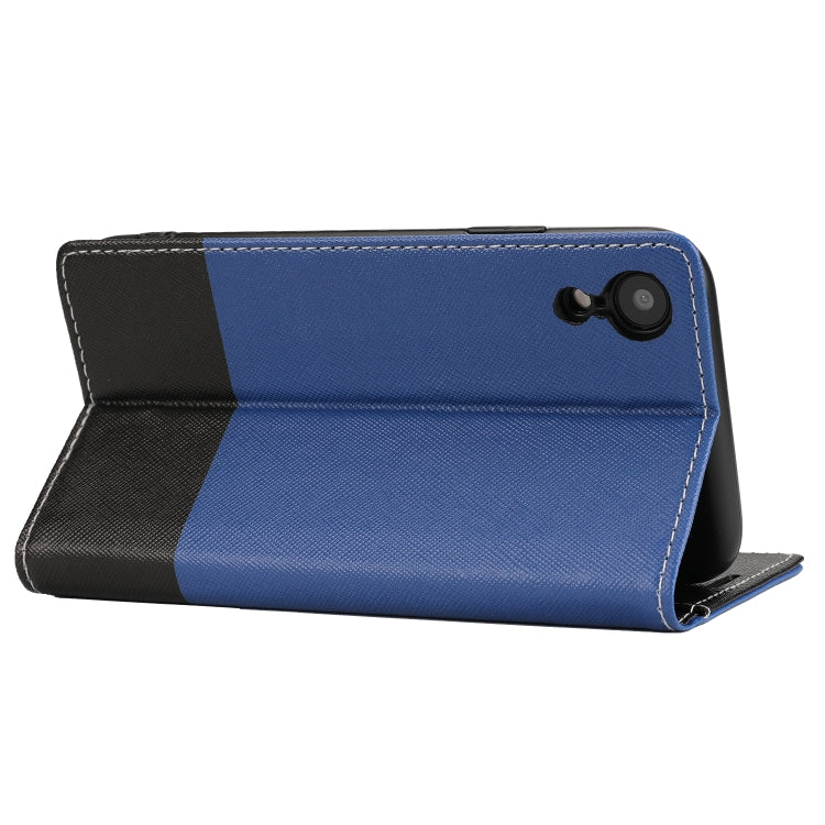 For iPhone XR Cross Texture Magnetic Horizontal Flip Leather Case with Card Slots & Holder & Wallet