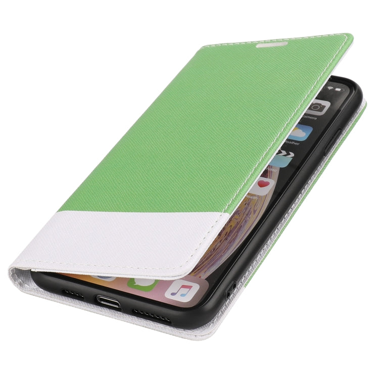 For iPhone XR Cross Texture Magnetic Horizontal Flip Leather Case with Card Slots & Holder & Wallet