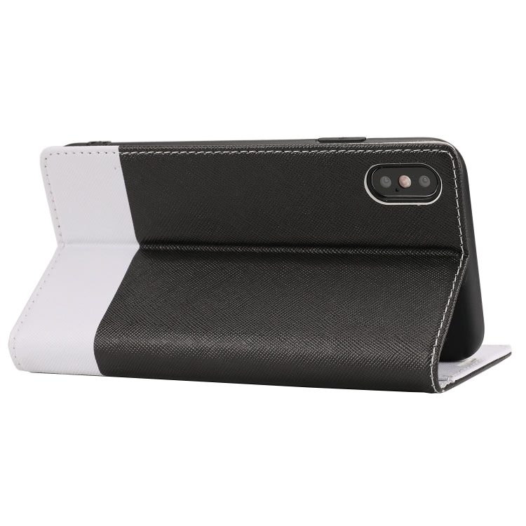 For iPhone XS Max Cross Texture Magnetic Horizontal Flip Leather Case with Card Slots & Holder & Wallet