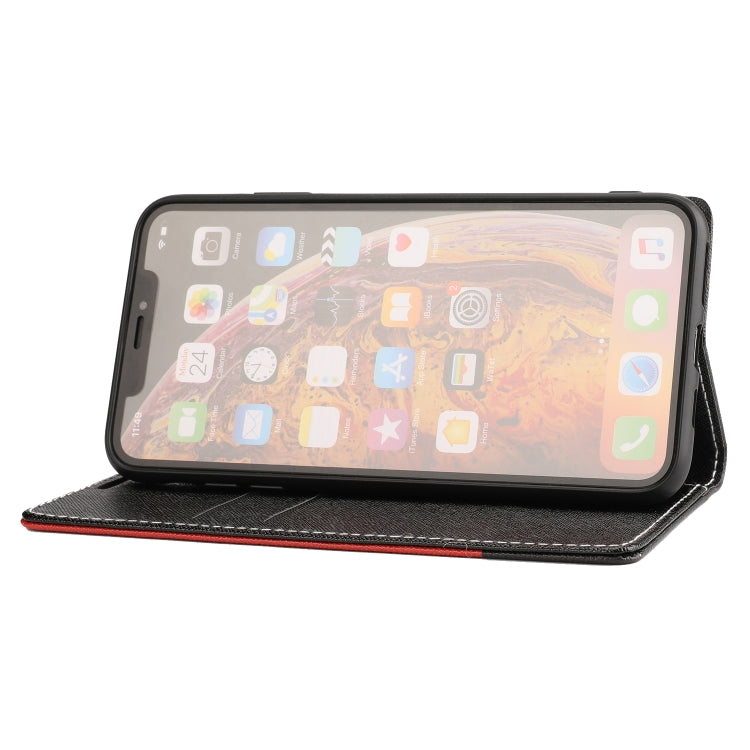 For iPhone XS Max Cross Texture Magnetic Horizontal Flip Leather Case with Card Slots & Holder & Wallet