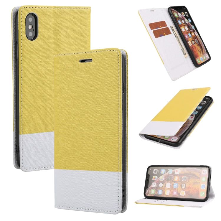 For iPhone XS Max Cross Texture Magnetic Horizontal Flip Leather Case with Card Slots & Holder & Wallet