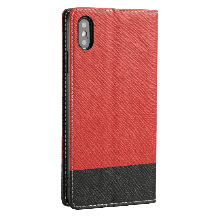 For iPhone XS Max Cross Texture Magnetic Horizontal Flip Leather Case with Card Slots & Holder & Wallet