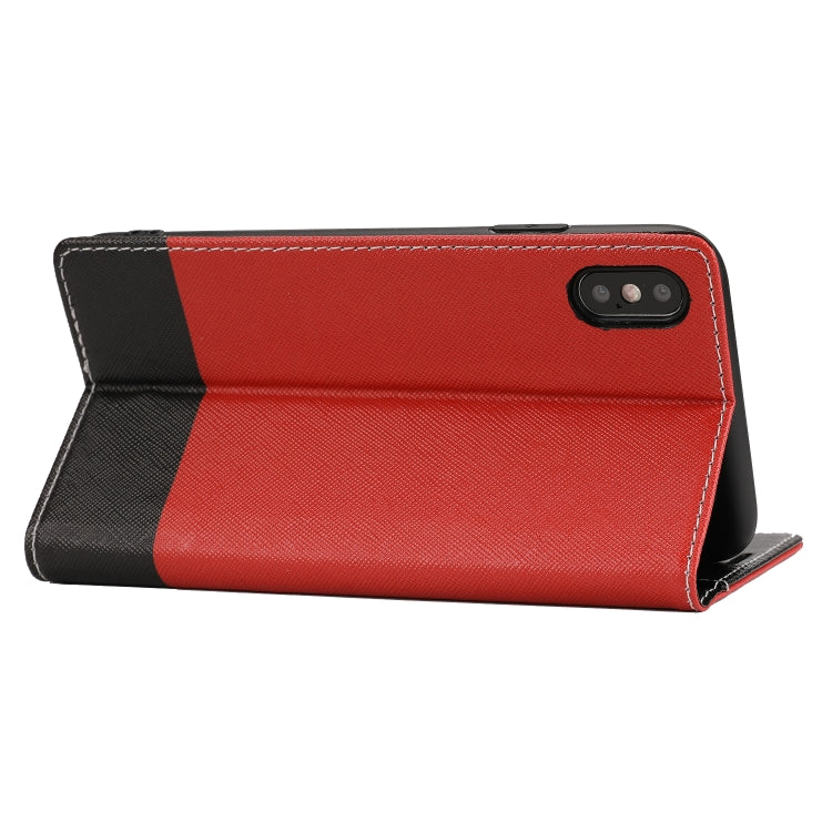 For iPhone XS Max Cross Texture Magnetic Horizontal Flip Leather Case with Card Slots & Holder & Wallet