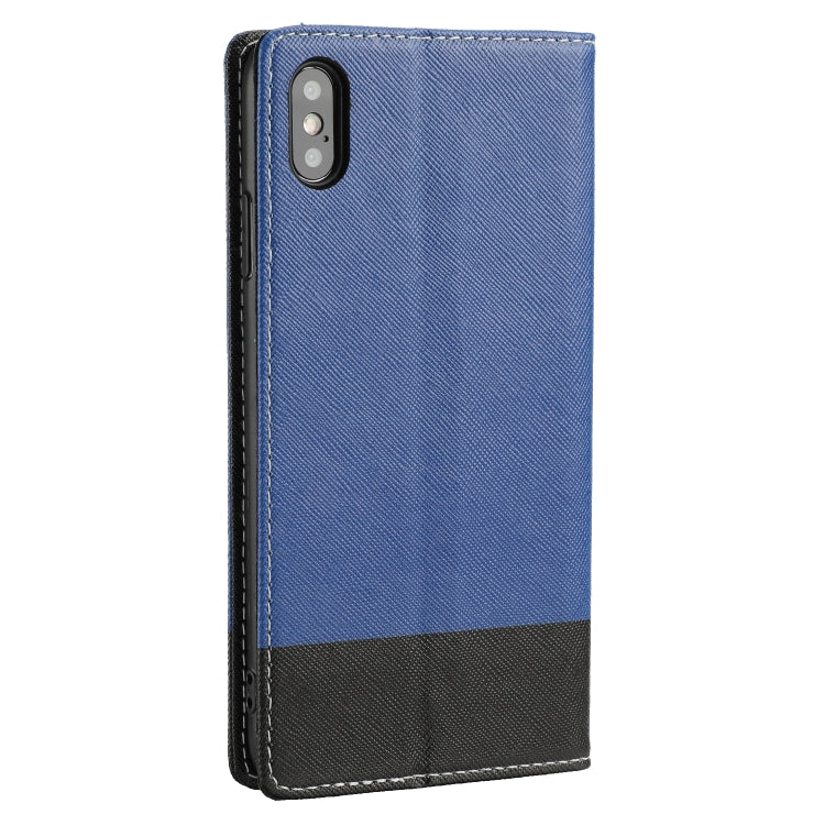 For iPhone XS Max Cross Texture Magnetic Horizontal Flip Leather Case with Card Slots & Holder & Wallet