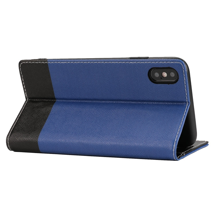 For iPhone XS Max Cross Texture Magnetic Horizontal Flip Leather Case with Card Slots & Holder & Wallet