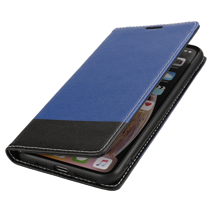 For iPhone XS Max Cross Texture Magnetic Horizontal Flip Leather Case with Card Slots & Holder & Wallet