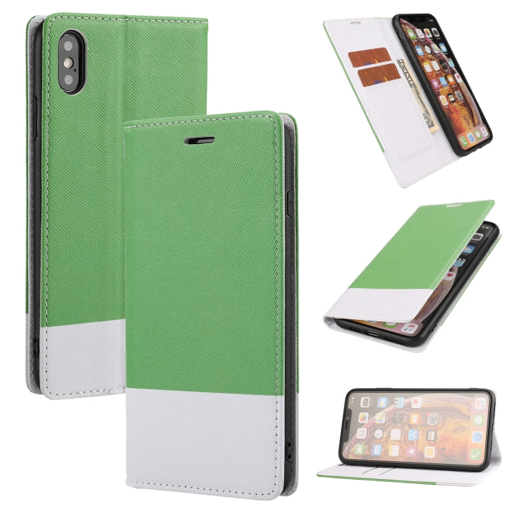 For iPhone XS Max Cross Texture Magnetic Horizontal Flip Leather Case with Card Slots & Holder & Wallet