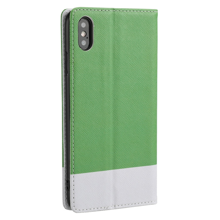 For iPhone XS Max Cross Texture Magnetic Horizontal Flip Leather Case with Card Slots & Holder & Wallet