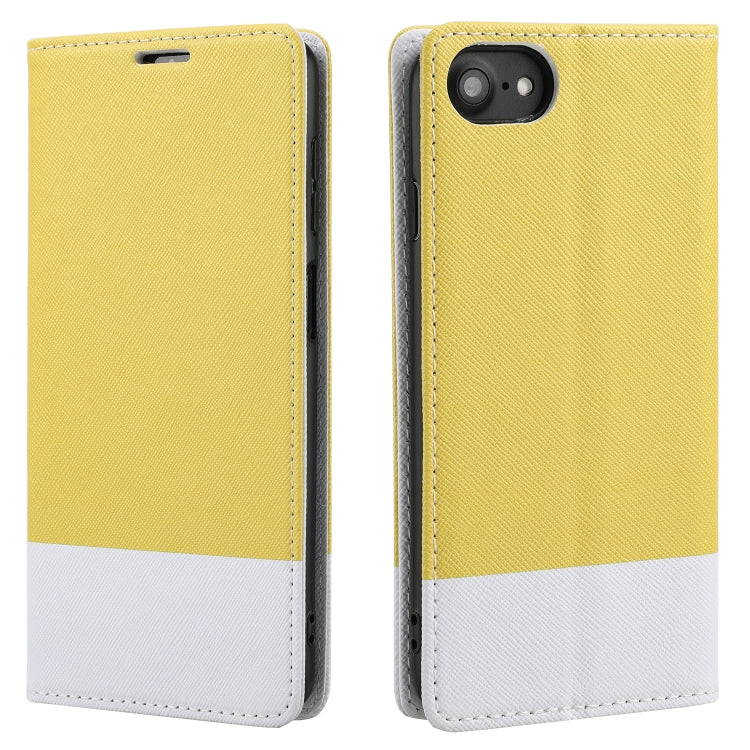 For iPhone SE 2022 / SE 2020 / 8 / 7 Cross Texture Magnetic Horizontal Flip Leather Case with Card Slots & Holder & Wallet