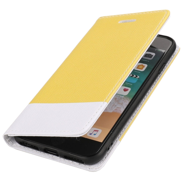 For iPhone SE 2022 / SE 2020 / 8 / 7 Cross Texture Magnetic Horizontal Flip Leather Case with Card Slots & Holder & Wallet