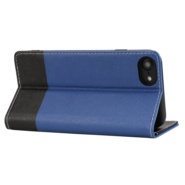 For iPhone SE 2022 / SE 2020 / 8 / 7 Cross Texture Magnetic Horizontal Flip Leather Case with Card Slots & Holder & Wallet