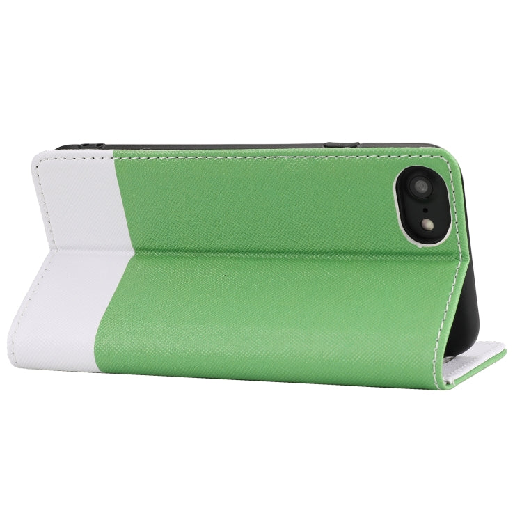 For iPhone SE 2022 / SE 2020 / 8 / 7 Cross Texture Magnetic Horizontal Flip Leather Case with Card Slots & Holder & Wallet