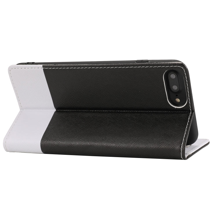Cross Texture Magnetic Horizontal Flip Leather Case with Card Slots & Holder & Wallet For iPhone 8 Plus / 7 Plus