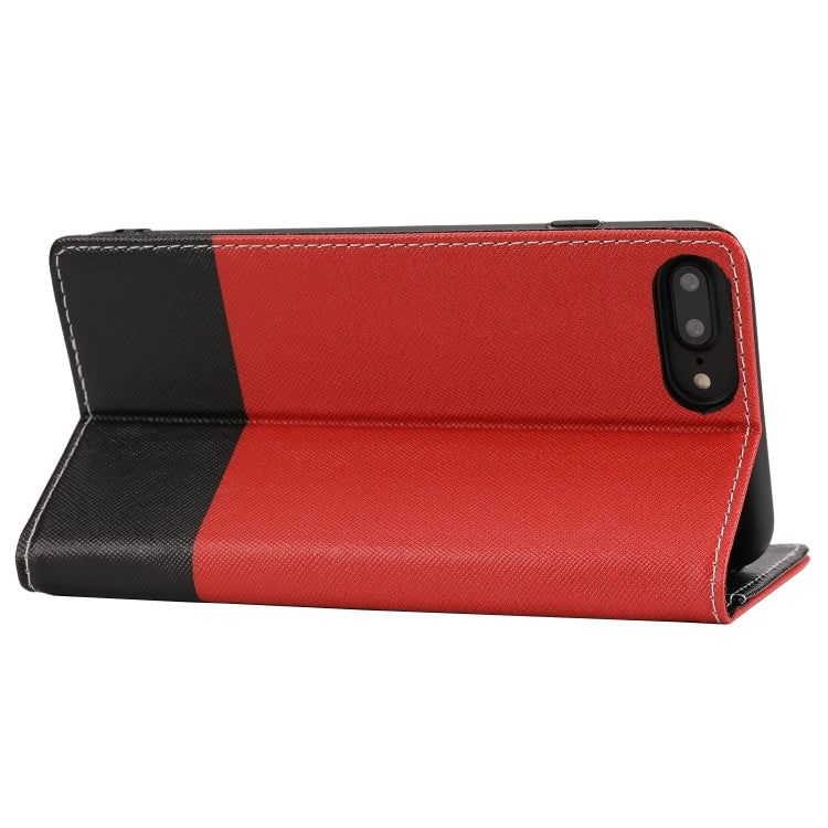 Cross Texture Magnetic Horizontal Flip Leather Case with Card Slots & Holder & Wallet For iPhone 8 Plus / 7 Plus