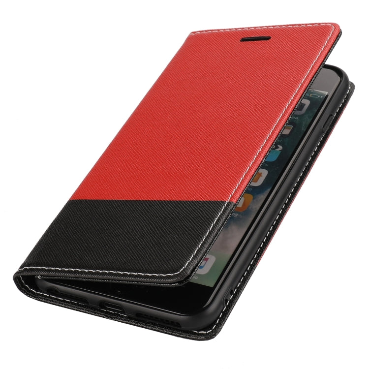 Cross Texture Magnetic Horizontal Flip Leather Case with Card Slots & Holder & Wallet For iPhone 8 Plus / 7 Plus