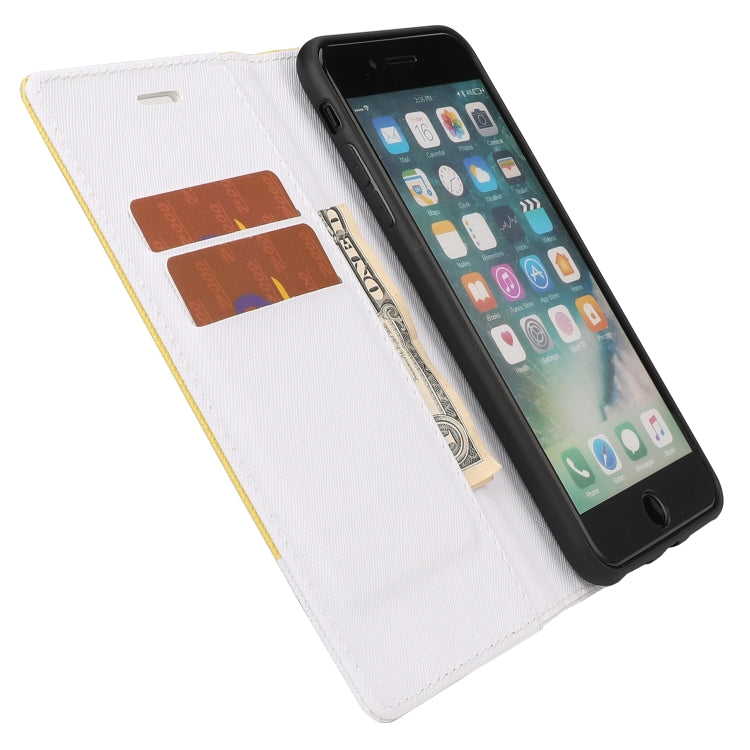 Cross Texture Magnetic Horizontal Flip Leather Case with Card Slots & Holder & Wallet For iPhone 8 Plus / 7 Plus