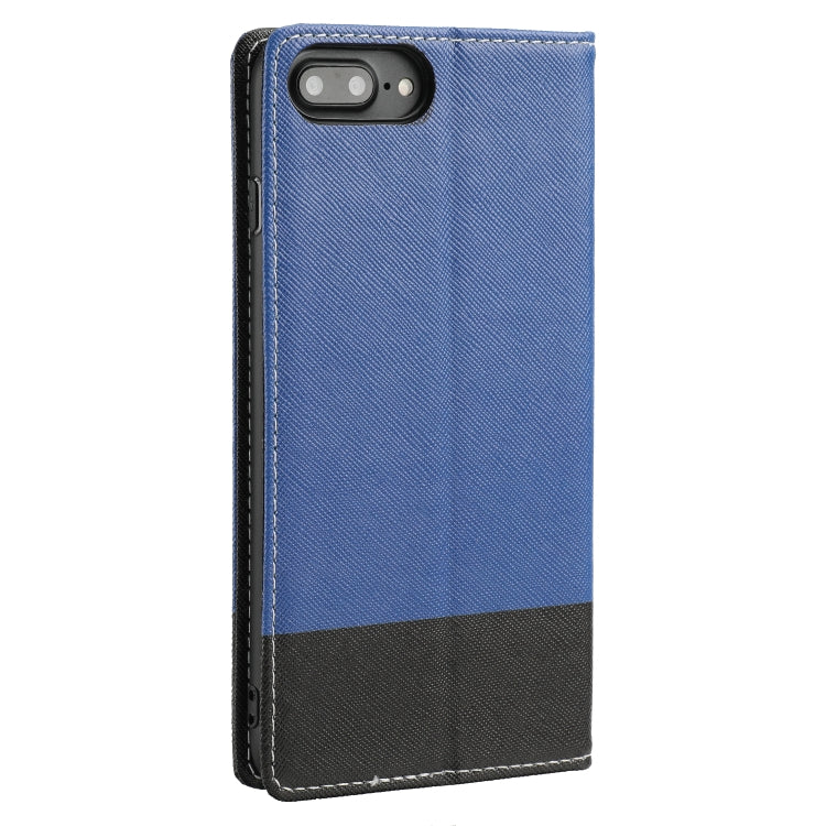 Cross Texture Magnetic Horizontal Flip Leather Case with Card Slots & Holder & Wallet For iPhone 8 Plus / 7 Plus