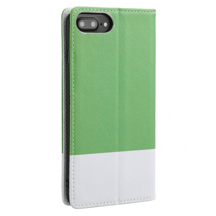 Cross Texture Magnetic Horizontal Flip Leather Case with Card Slots & Holder & Wallet For iPhone 8 Plus / 7 Plus