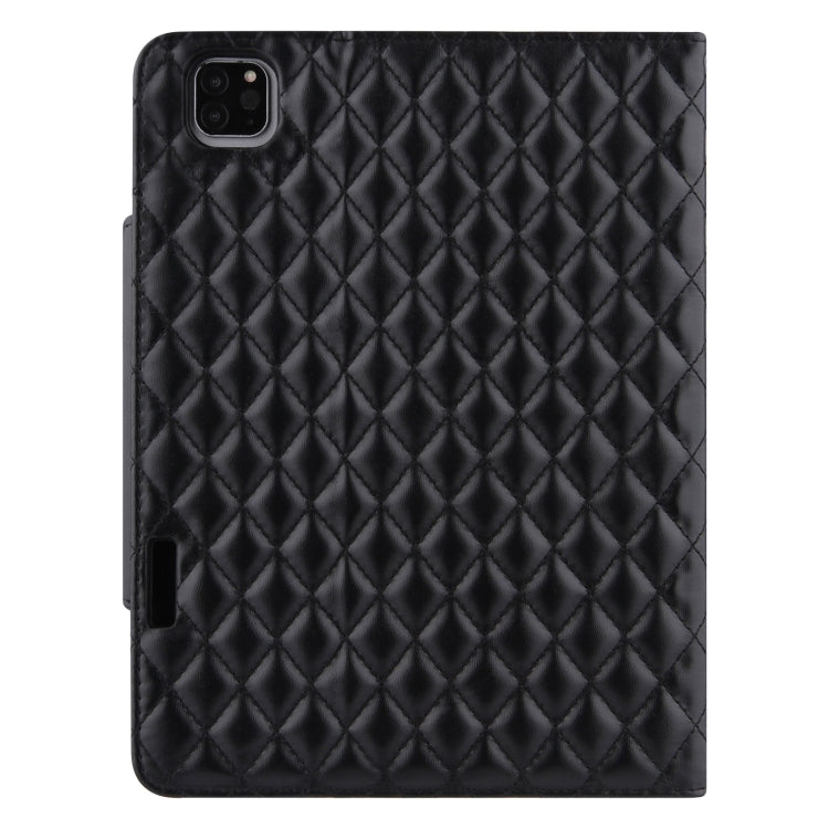 For iPad Pro 11 (2021 / 2020 / 2018) / Air 10.9 2020 Checkered Pattern Horizontal Flip Leather Tablet Case with Holder & Card Slots & Hand Strap