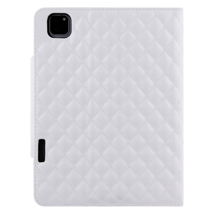 For iPad Pro 11 (2021 / 2020 / 2018) / Air 10.9 2020 Checkered Pattern Horizontal Flip Leather Tablet Case with Holder & Card Slots & Hand Strap