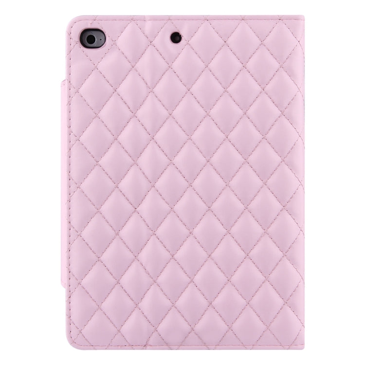 Checkered Pattern Horizontal Flip Leather Case with Holder & Card Slots & Hand Strap For iPad mini 5 / 4